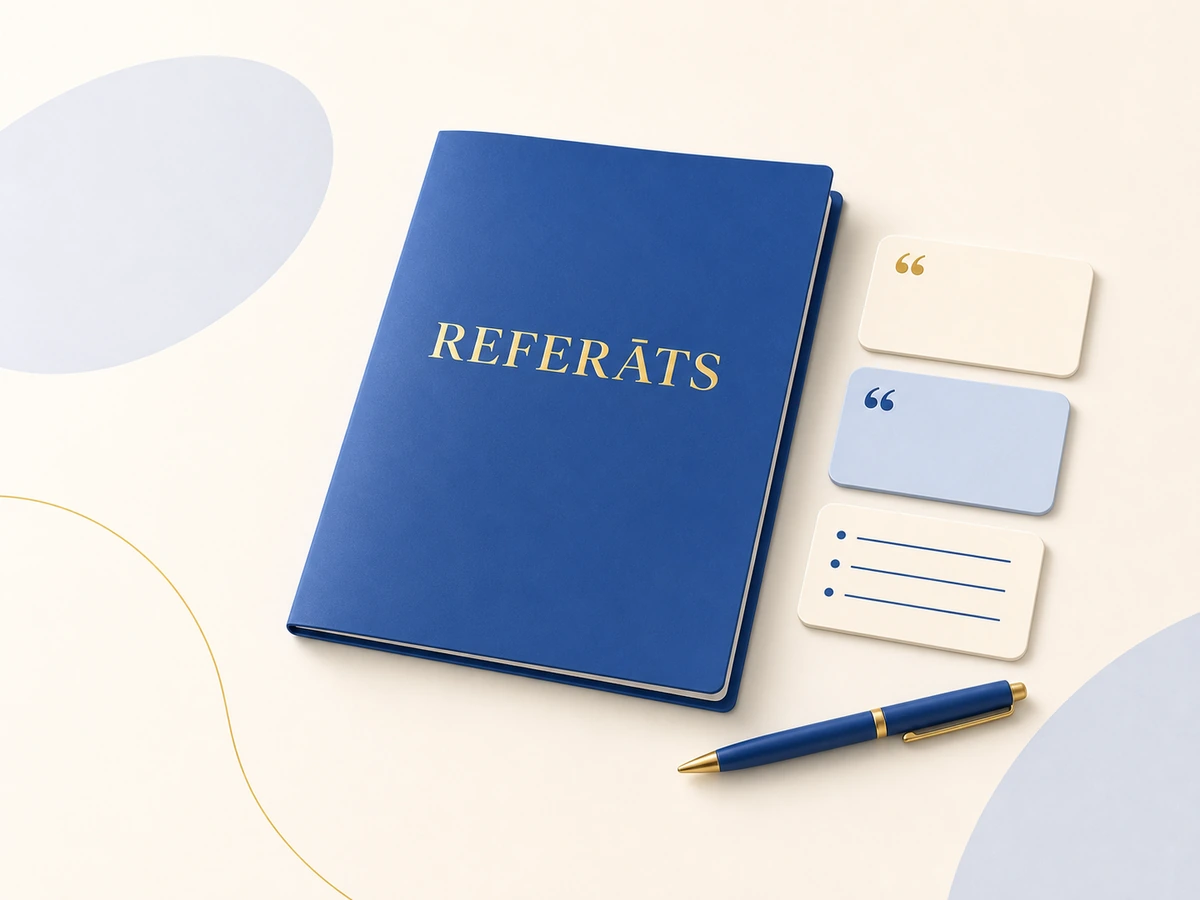 Referāts, informācijas avoti un atsauču saraksts